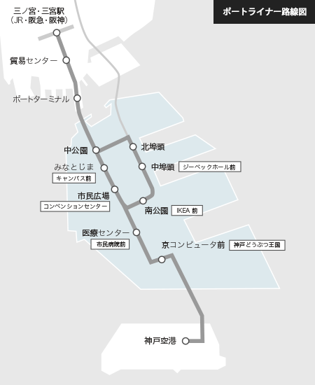 ポートライナー路線図